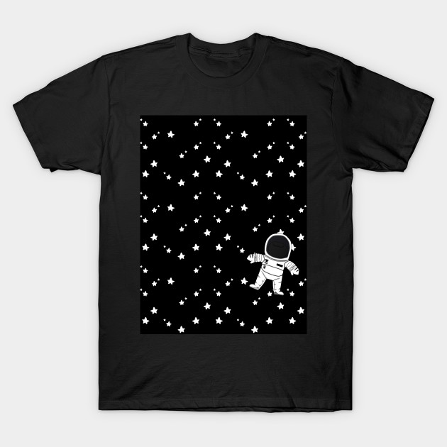 Lil Astronaut in Outerspace Starry Sky by mareescatharsis